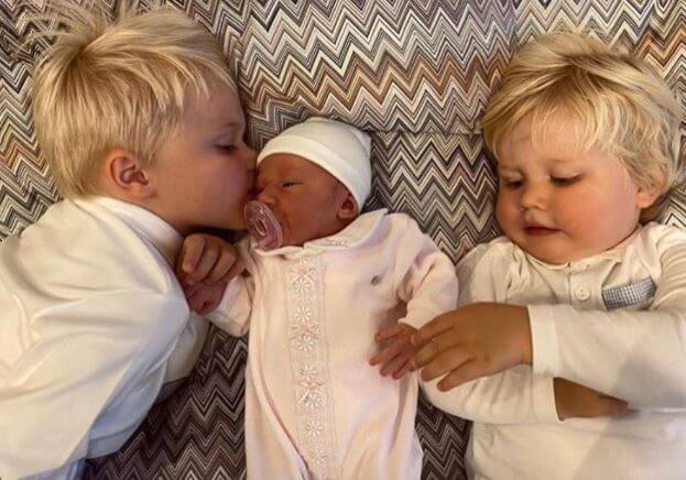 Mason Milian De Bruyne with his siblings, Rome De Bruyne and Suri De Bruyne.